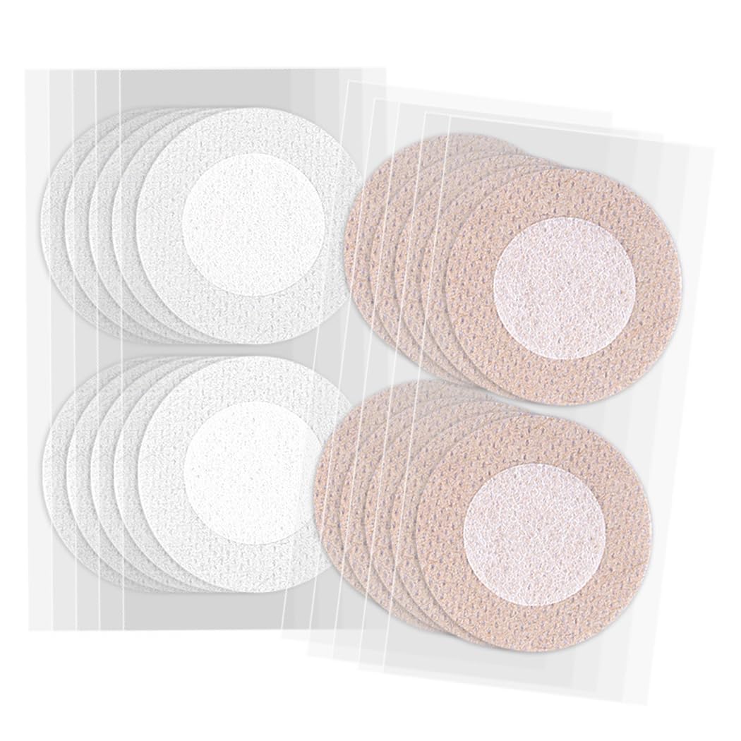 MRTURKREVHQ 60 Pcs Nipple Cover for Man Anti Chafing Nip Protector Mens Nipple Covers Nipple Guard Running Nipple Stickers Nipple for Chafing Prevention Gym Sport (Transparent and flesh Color)