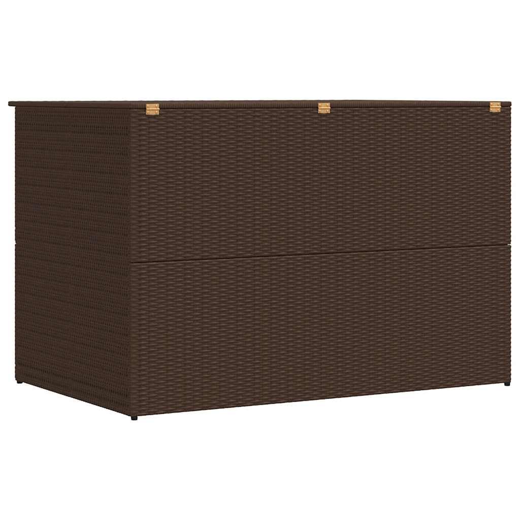 vidaXL Skrzynia ogrodowa, brązowa, 150 x 100 x 100 cm, rattan PE