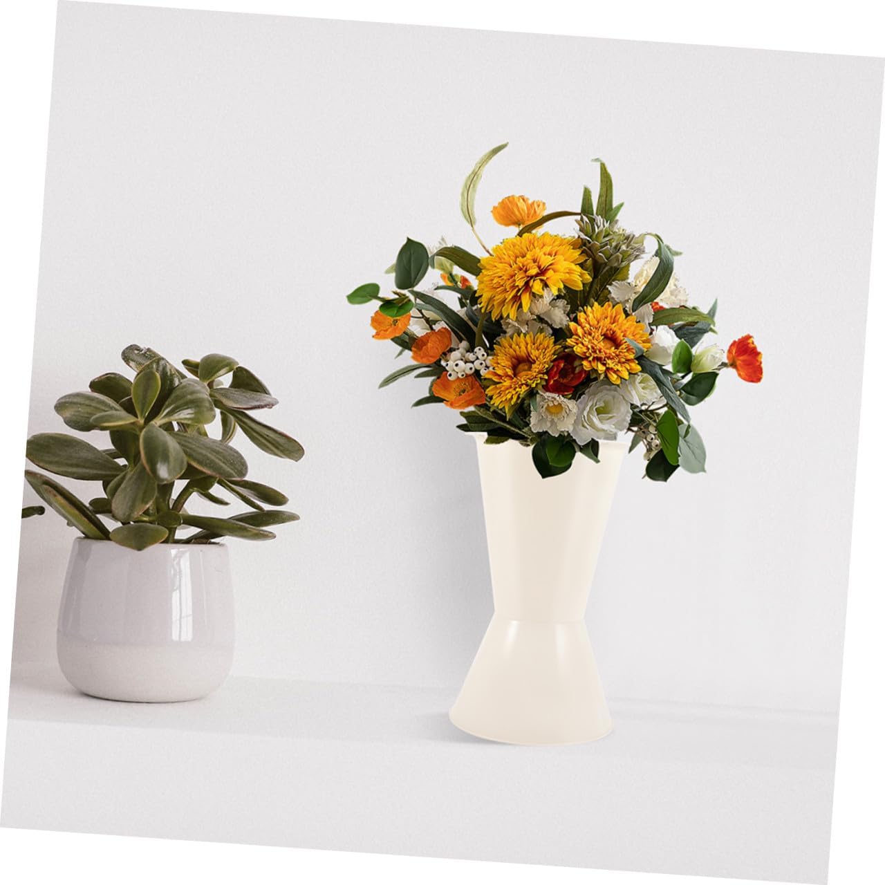 NUOBESTY 5pcs Bouquet Holder Set for Artificial Flowers Colorful Floral Base for Weddings Bridal Bouquets Table Centerpieces Flower Shop Supplies