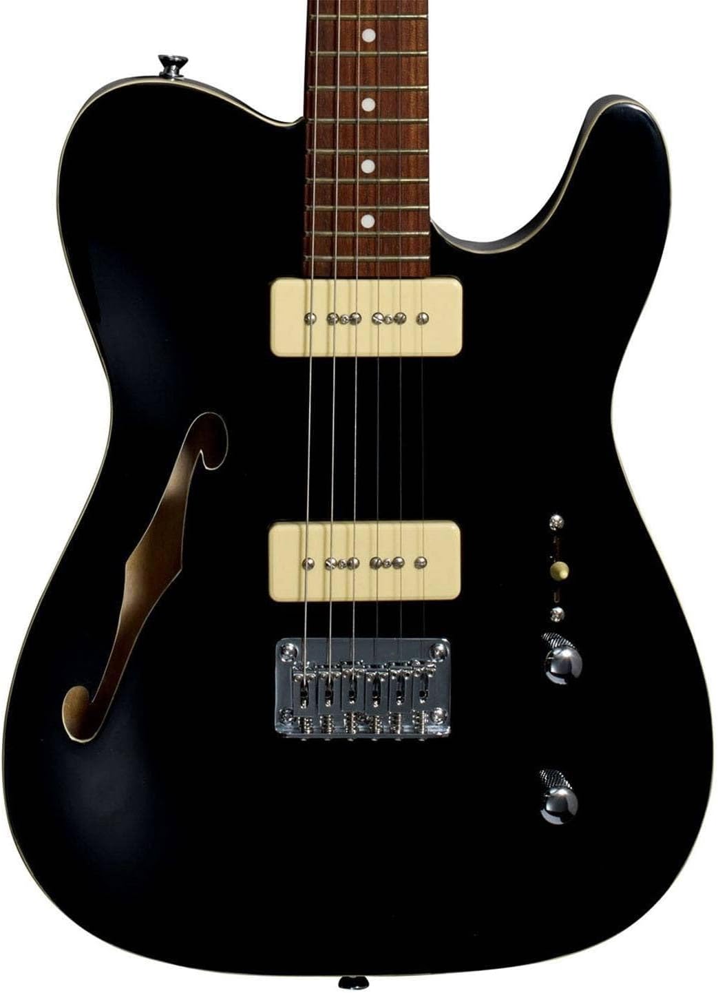 Michael Kelly 59 Thinline Semi-Hollow Electric Guitar (Gloss Black)