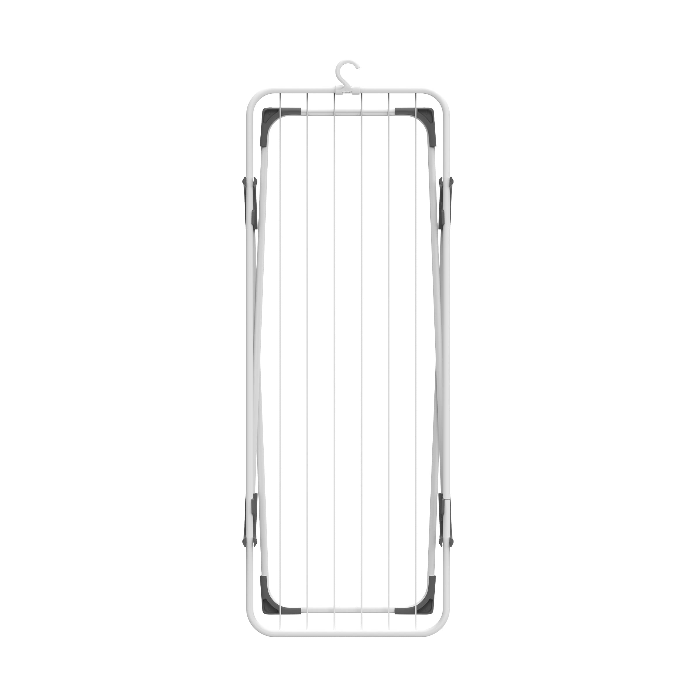 Rörets Stendibiancheria Nano Black - Modello in Alluminio a Pavimento, Meccanismo Blocca Gambe, Ganci per la Conservazione e 9 m di Superficie - 92 x 49 x 84 cm