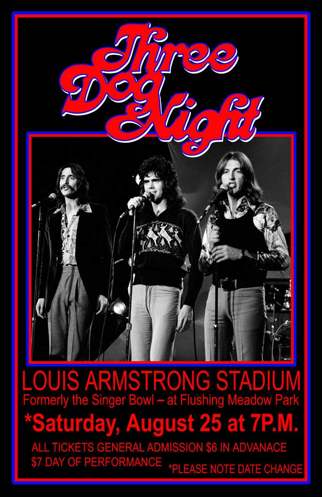 Amazon.com: THREE DOG NIGHT REPLICA 1973 CONCERT POSTER: Posters