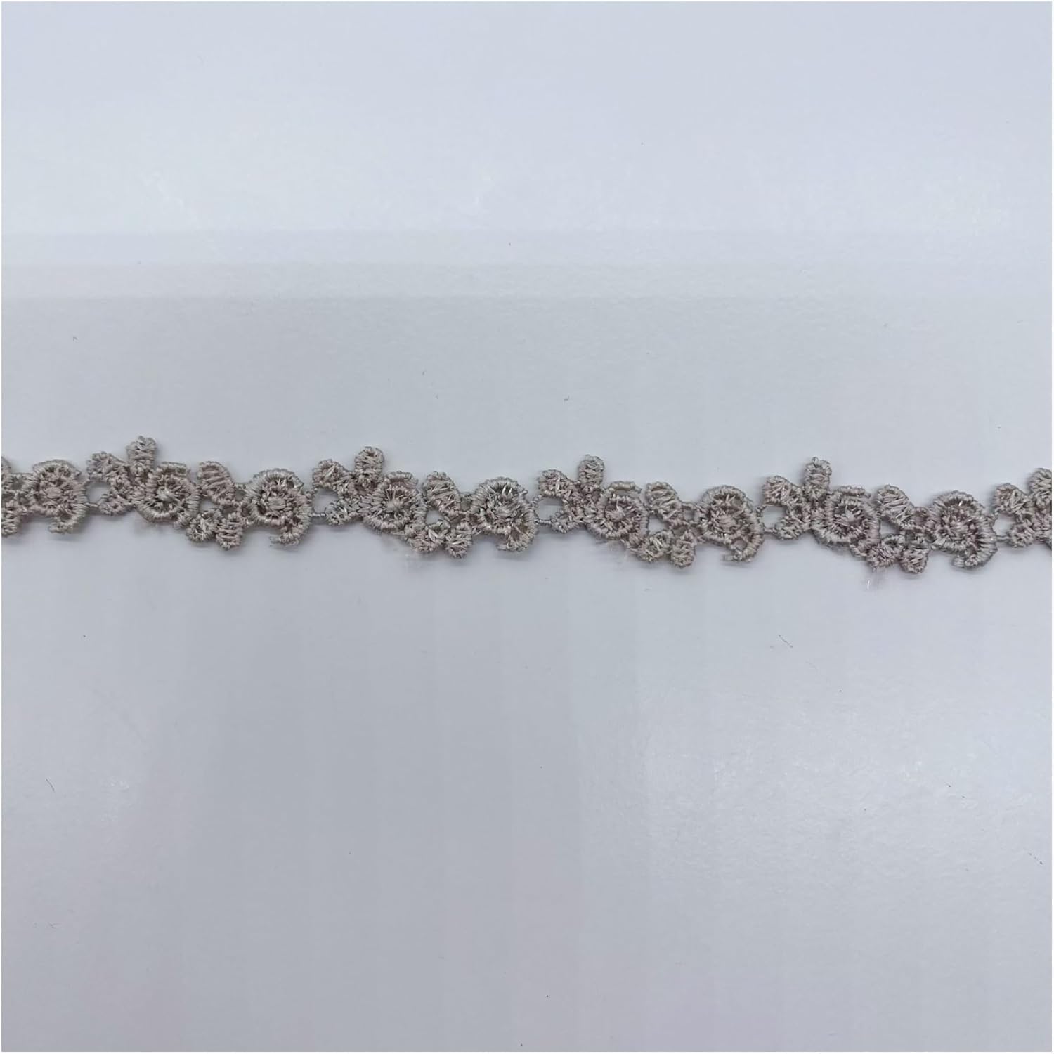 Ribete de encaje, tela de encaje, cinta de encaje, tela de encaje, ribete de encaje para proyectos de costura, manualidades, cortinas de boda, caja de decoración (gris)