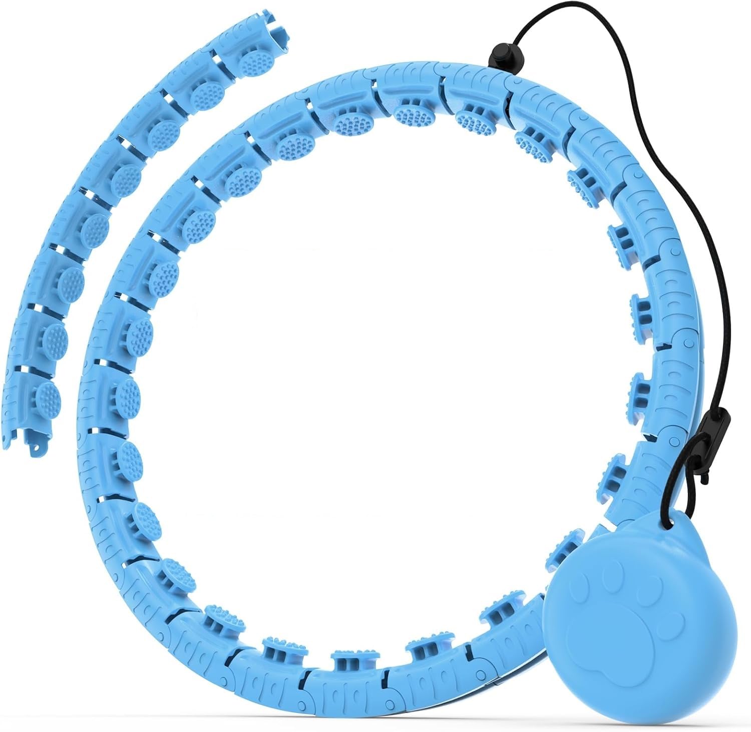 Home Gym Weighted Hula Hoop for Women Smart Exercise Equipment with Spinning Ball Gymnastic Ring Massage Adult Fitness Weight Loss Tummy Reducer Fitness Hoop Plus Size Home Gym Fat Reducer (32 Knots)-image-42