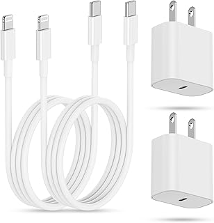 iPhone Charger Fast Charging Block,[Apple MFi Certified] Wall Charger Plug and 6ft USB C to Lightning Cable Cord, Type C Power Adapter Cube Brick Box for iPhone 14 Pro Max/14/13 Pro/12 Mini/12/11/iPad