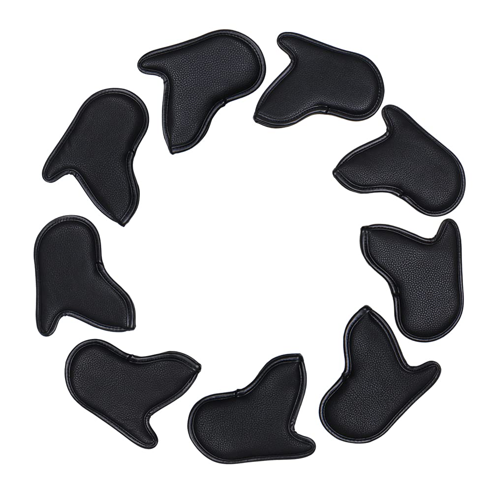 Scott Edawrd 10 pz Golf Iron Club Head Covers Set Tre strati Pelle Sintetica PU Copritesta Impermeabile con Numero Colorato 3/4-9 A, S, P, X per Tutti i Irons Club