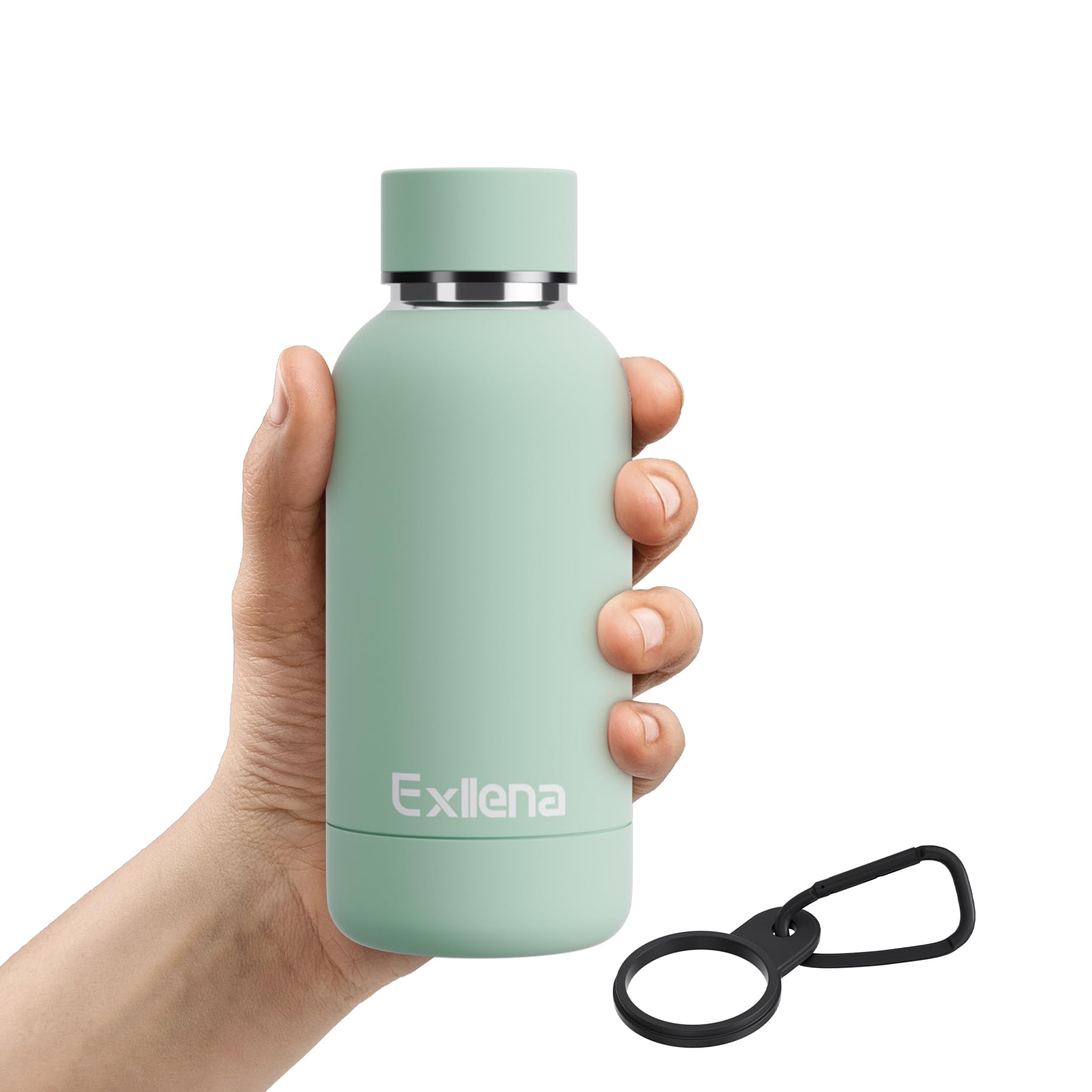 Amazon.com: Exllena Small Water Bottle 12oz with Clip, Double Wall