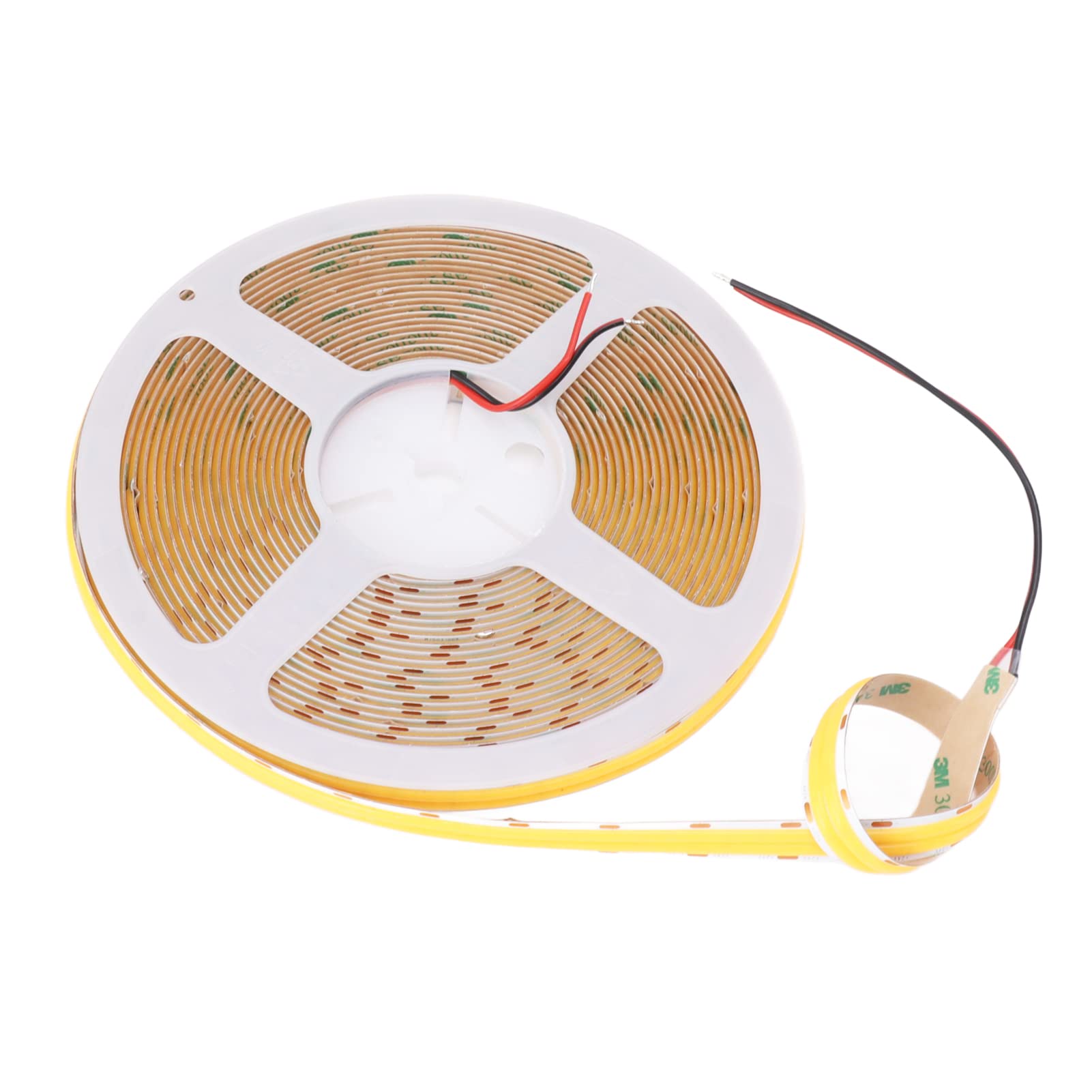 Cocoarm Striscia LED COB Silicone Doppia Nastro LED COB 32,8ft 24V 600 24W M Alta luminosità Uniforme Bagliore 180 Gradi per Armadietto Specchio Camera da Letto (Luce calda 3000K)