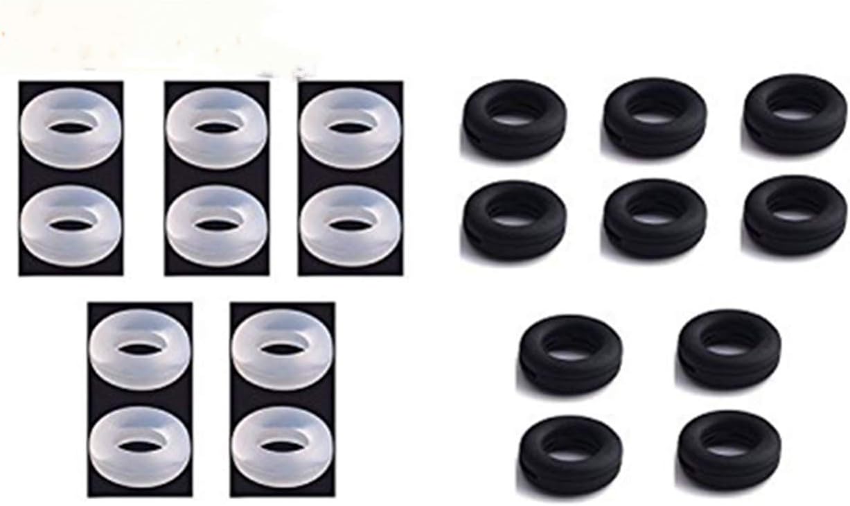 Rabi Silicone Eyegl Temple Tips Sleeve Retainer,Anti-Slip Round Comfort Gl Retainers for Spectacle Sungl Reading Gl Eyewear,10 Pairs