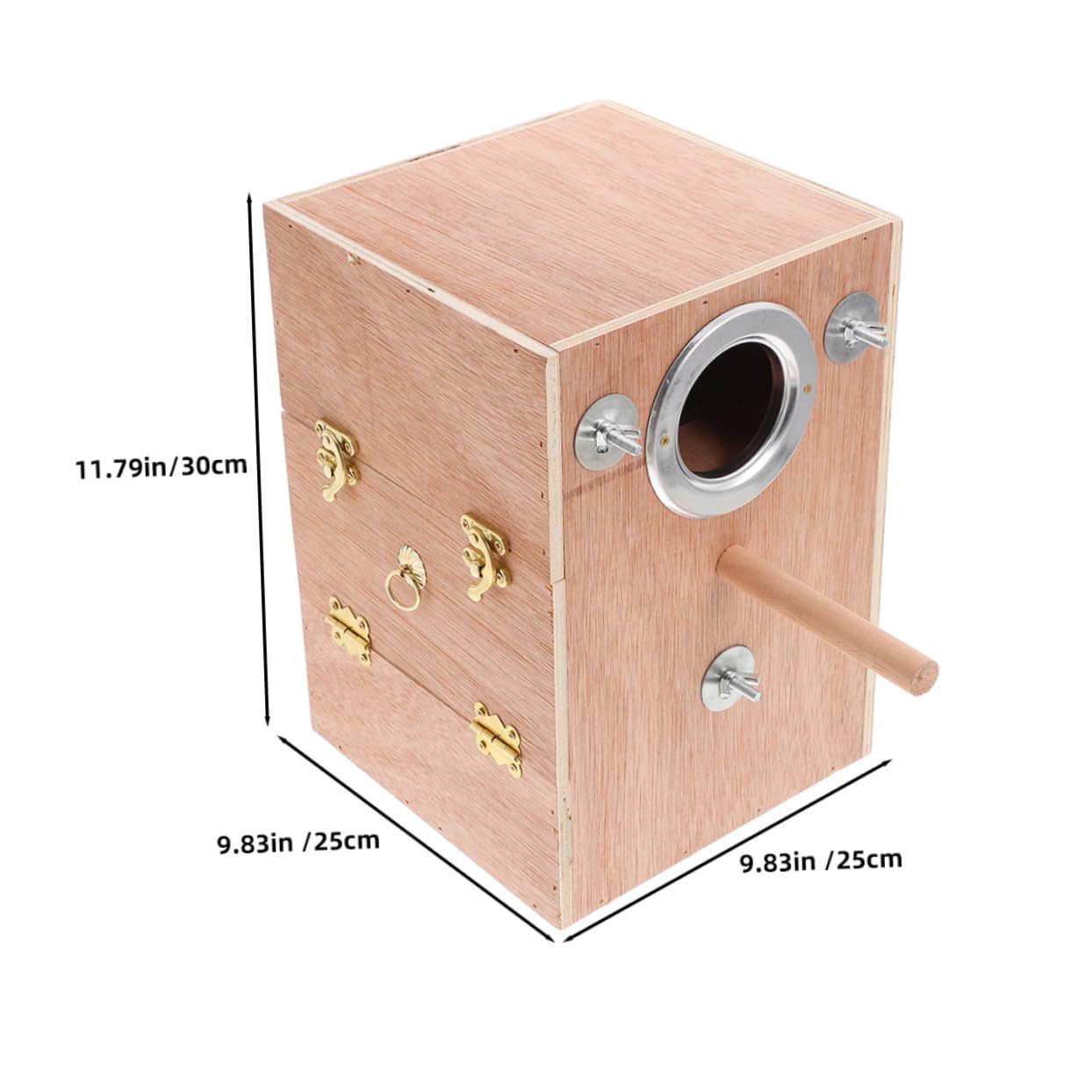 Caja de Cría de Madera para Periquitos con Ventana Abatible y Soporte Perchero Diseño Colgante Externo Que Ahorra para Cría de y Agapornis para Invierno