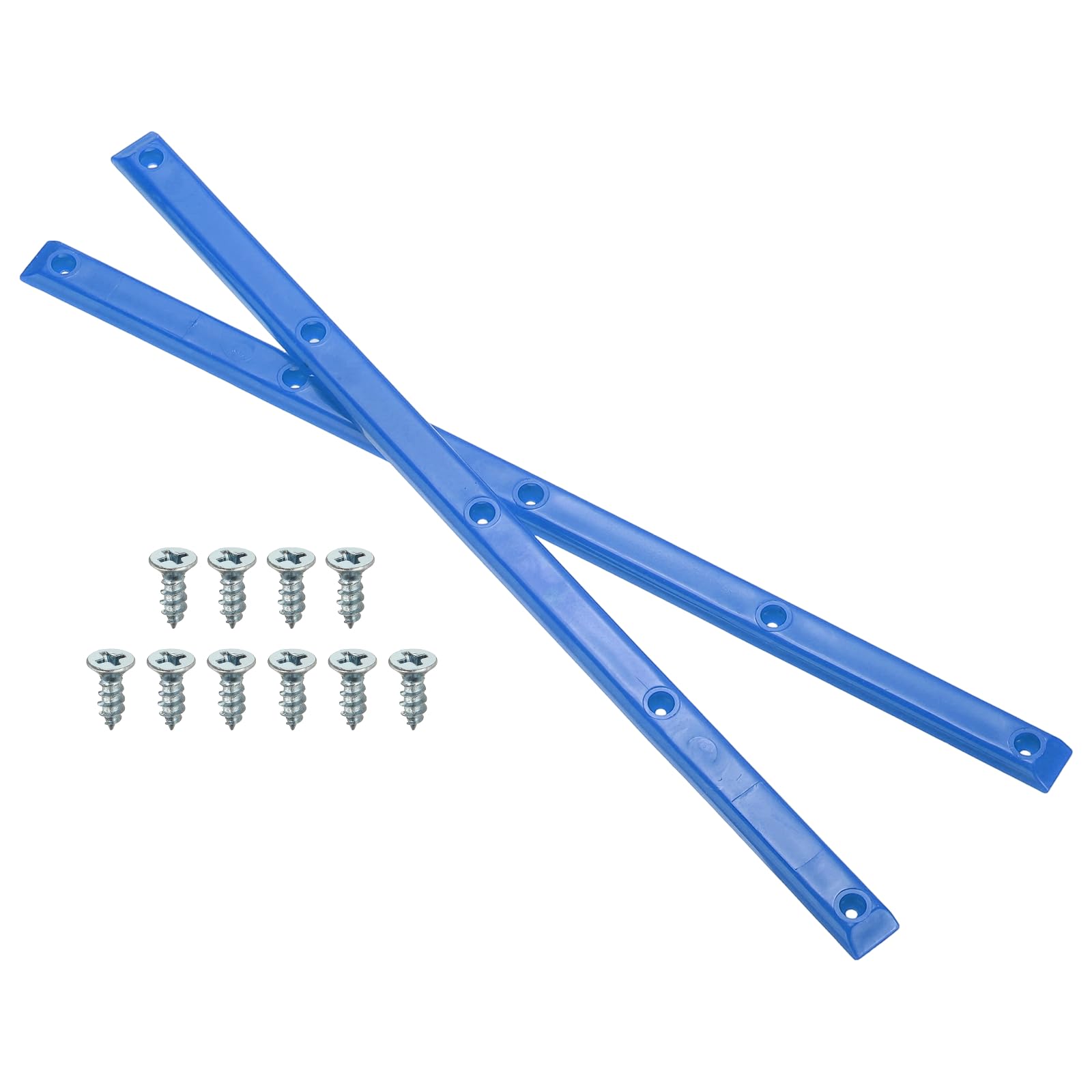 PATIKIL 1 Pair Rib Bones Rails, Stable and Flexible Skateboard Rails for Deck with Screws Reduce Friction for Long Board Skateboard(Blue)