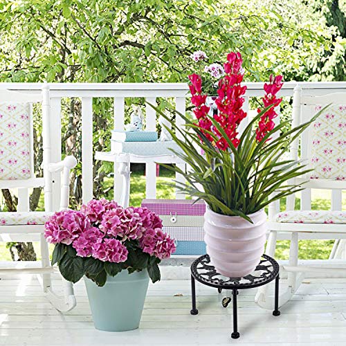 Fohola 1 Pack Potted Plant Stand, Rustproof Iron Black Potted Holder Perfect For Heavy Duty Garden Container, Beverage Dispenser, Pumpkin, Balcony, Porch, Patio #TOP5
