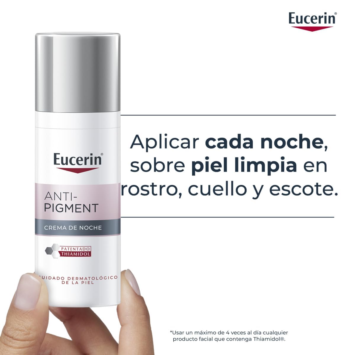 Eucerin Anti-Pigment Crema de Noche (50 ml), crema antimanchas para una piel regenerada durante el sueño, con Thiamidol y Dexpantenol, hidratante facial para todo tipo de pieles