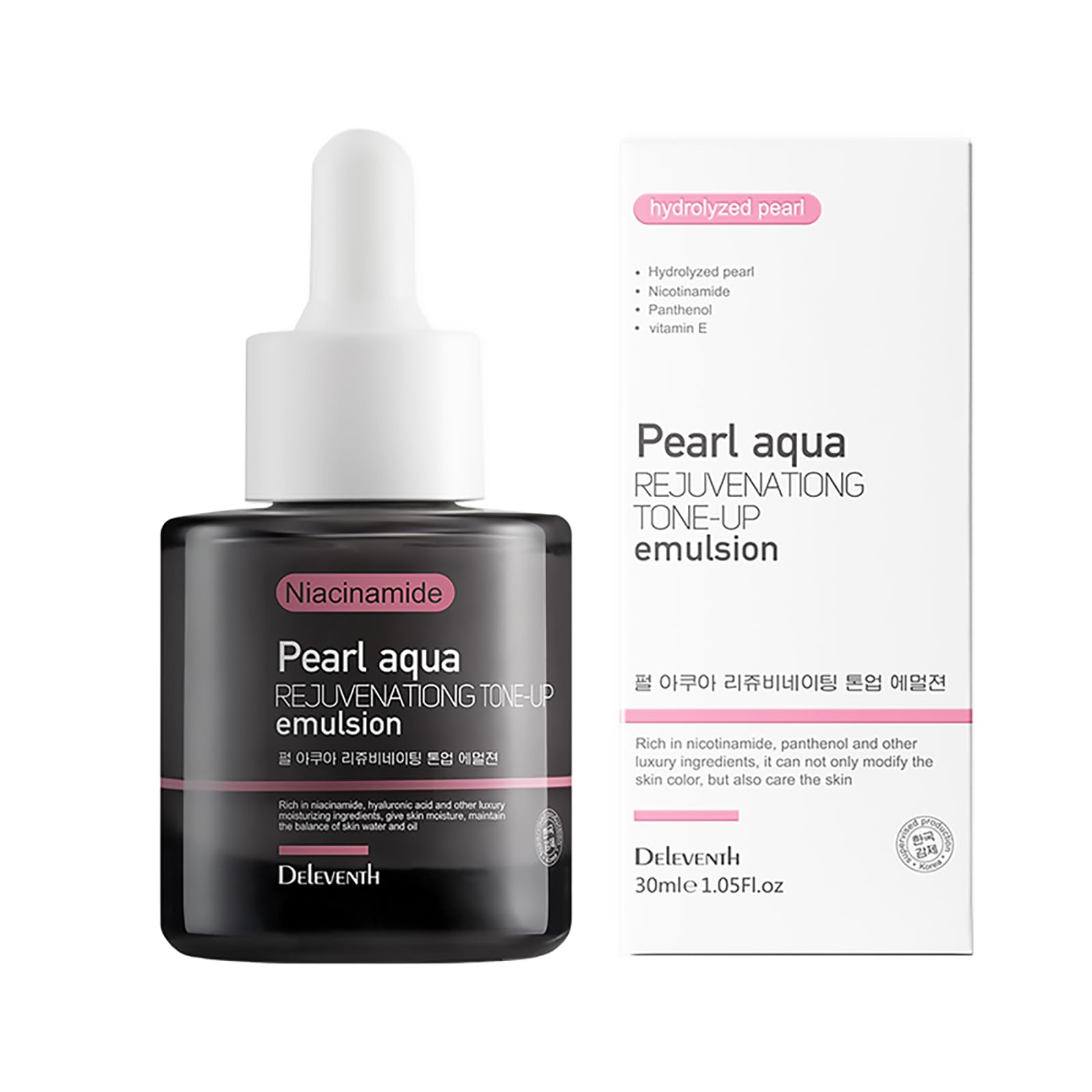 DEleventh Korean Brand Pearl Aqua Rejuvenationg Tone-Up Emulsion 30ml / with Niacinamide