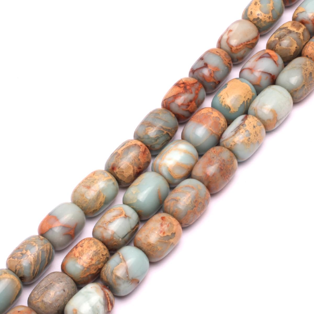 GEM-Inside 13x18mm Natural Shoushan Beads Prayer Buddha Column Chakras Stone Semi Precious Gemstone Beads for Jewelry Making Strand 15"