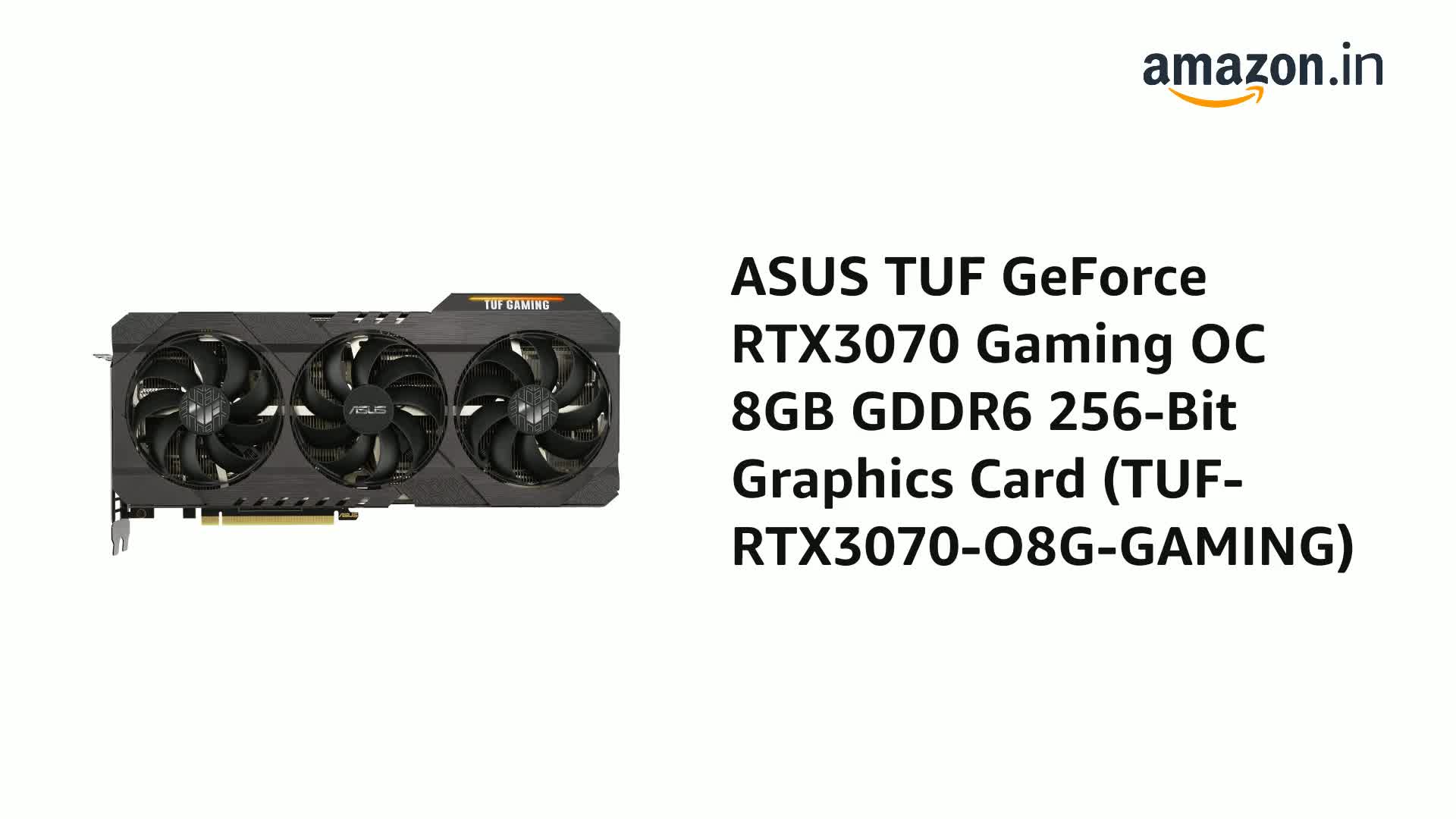 美品　ASUS TUF NVIDIA GeForce RTX 3070 8GB Amazon.in: Buy ASUS TUF Gaming NVIDIA GeForce RTX 3070 OC