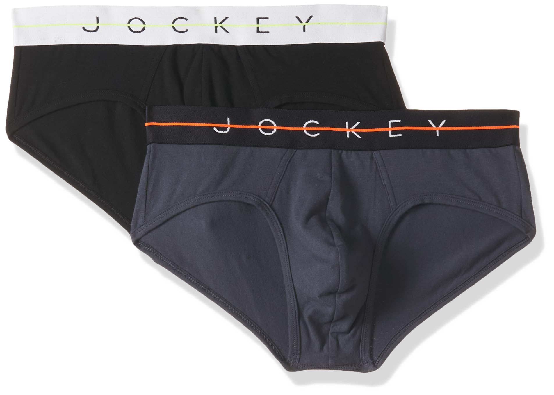 NY15 Men's Super Combed Cotton Elastane Stretch Solid Brief with Ultrasoft Waistband (Pack of 2)