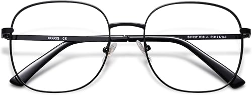 SOJOS Classic Square Blue Light Blocking Glasses for Women Men Stylish Computer Glasses SJ1137