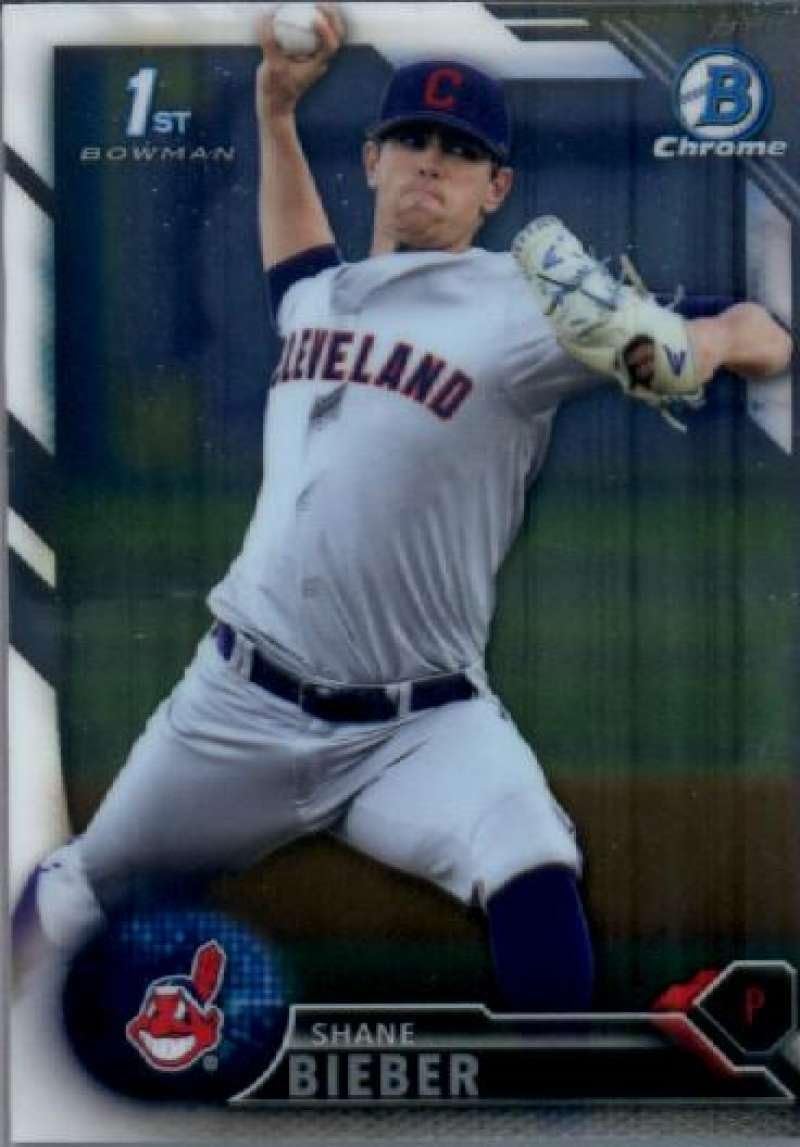2016 Bowman Draft Chrome #BDC-68 Shane Bieber Cleveland Indians Baseball Card