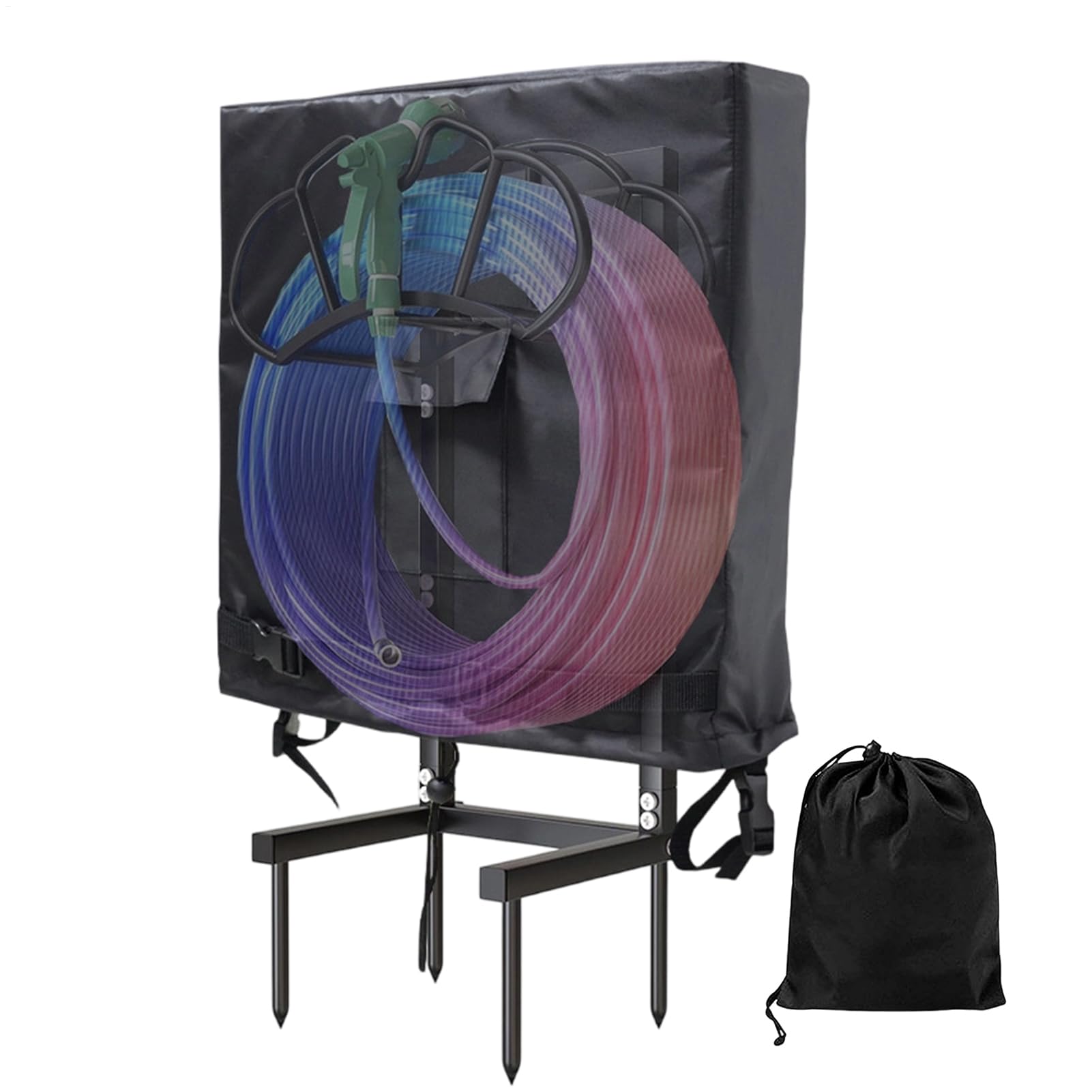 Cache-tuyau d'arrosage extérieur imperméable pour protection de dévidoir sur terrasse
