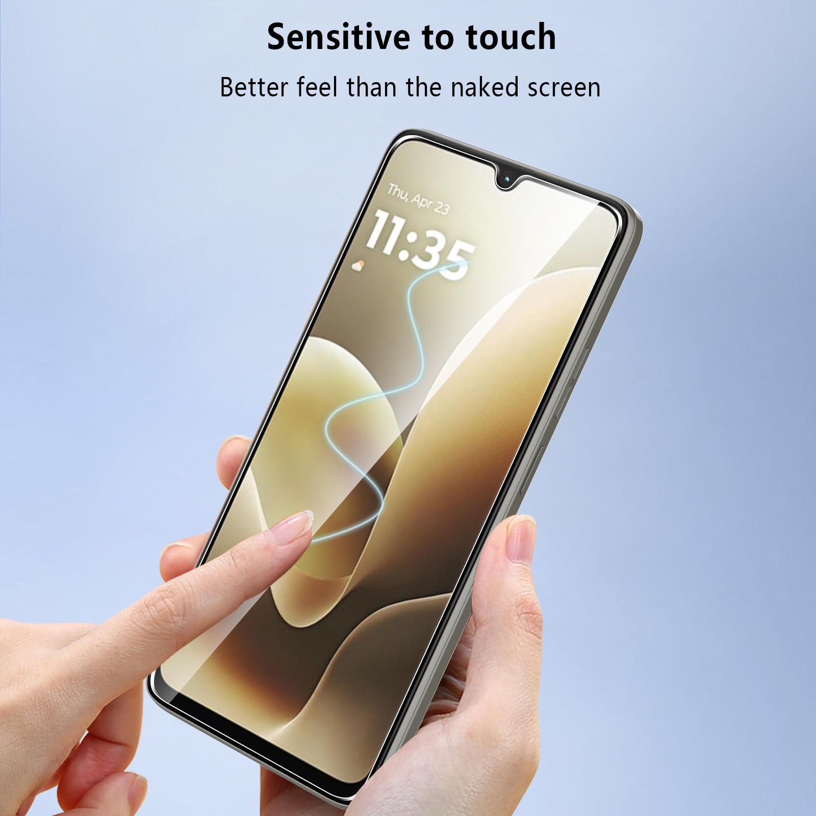 Pollachi [3 Pezzi Vetro Temperato per Motorola Moto G06/G06 Power,Durezza 9H Anti Graffio,Anti-Impronte Senza Bolle,Pellicola Protettiva per Motorola Moto G06/G06 Power