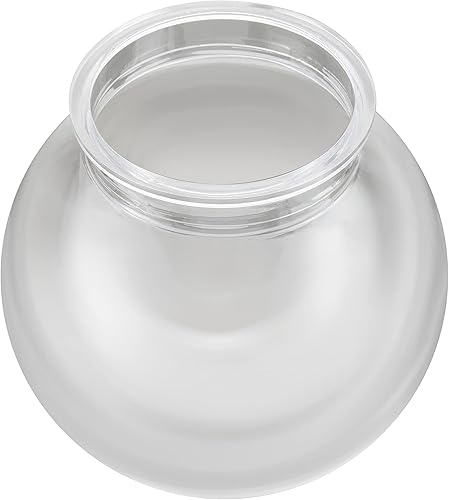 Miniatura 8 de Aspen Creative 28001-41, 6" acrílico blanco reemplazo lámpara poste globo con 3-18" cuello