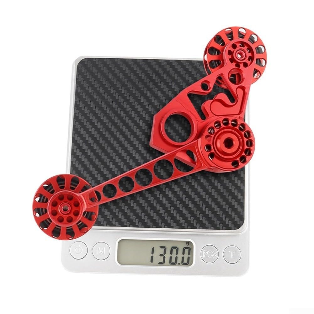 Regolatore catena in alluminio CNC per bicicletta pieghevole rosso