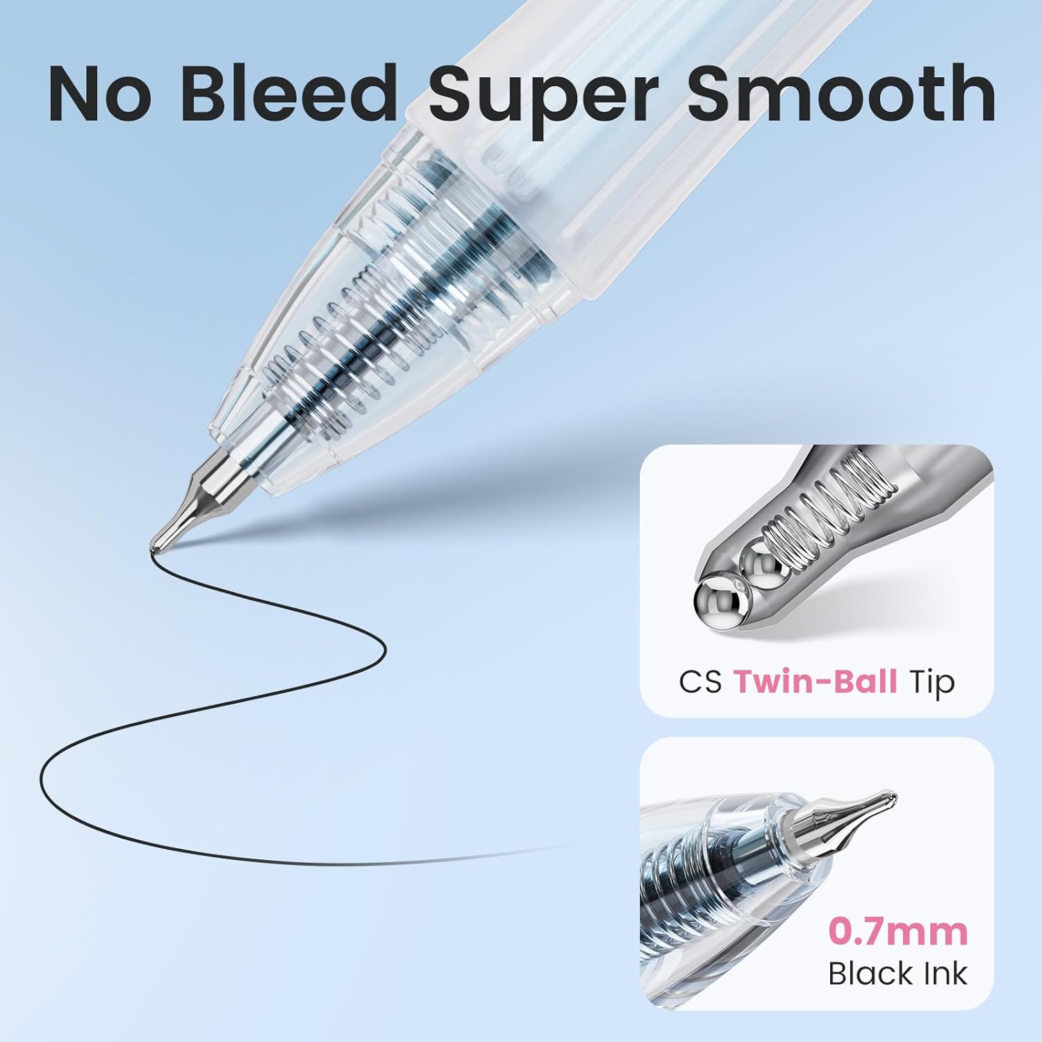 9 Pcs Flower Gel Pens, Black Ink 0.7mm Fine Point, Aesthetic Cute Flower Design, Quick Dry & Smooth Writing Retractable Pens for Journaling, School, Office Supplies, Gifts for Women - Image 3