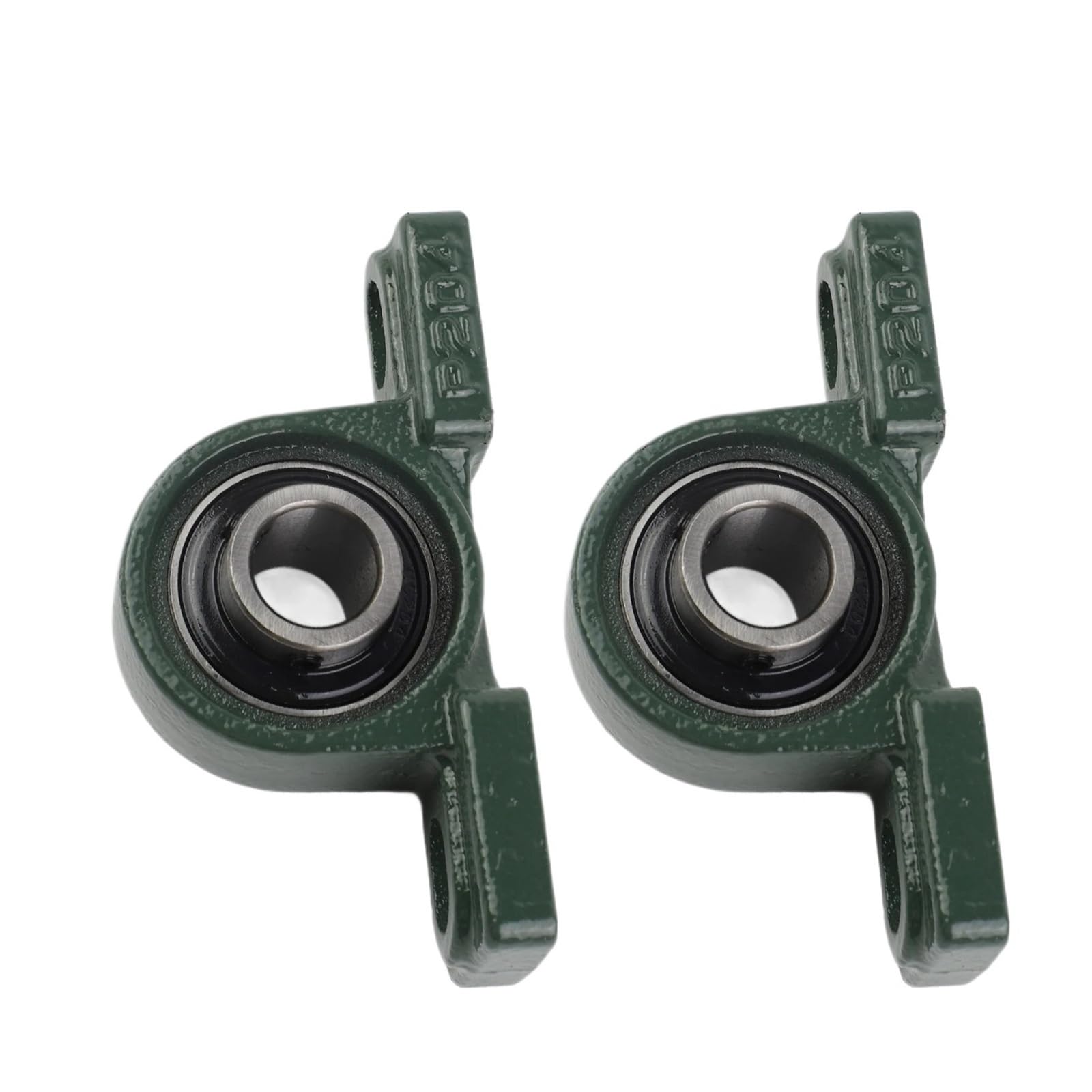 2 pezzi UCP204 cuscinetto a sfere con foro da 20 mm, supporto for albero con cuscinetto autoallineante, cuscinetto a rulli sferici, alloggiamento del supporto del cuscinetto a due bulloni