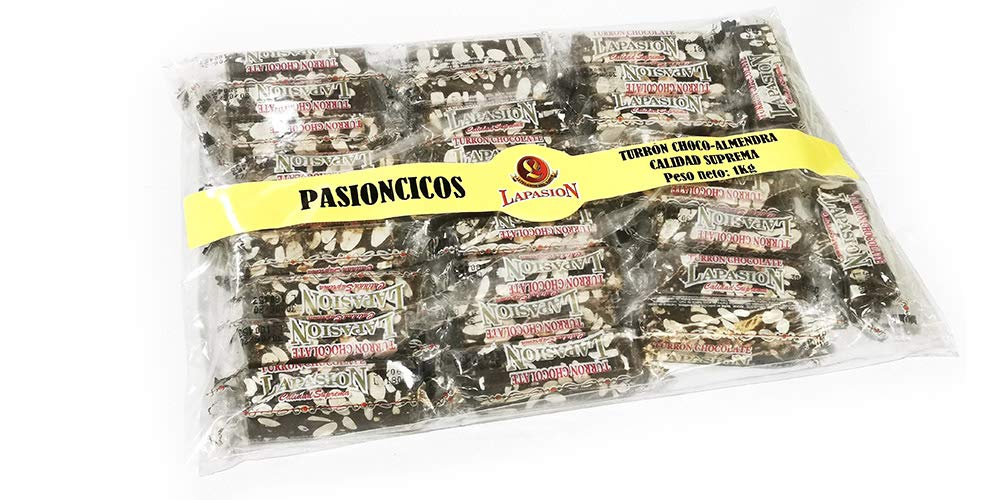 LAPASION - Turrón de chocolate con almendras en porciones | Calidad Suprema | 1 Kg