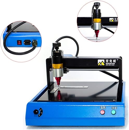 Miniatura 3 de Cutycaty Máquina eléctrica de marcado de metal de 110 V, máquina de grabado de joyas industriales, máquina de grabado con rango ajustable, equipo