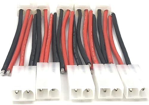 Miniatura 4 de FainWan 5 pares de conectores de estilo grande Ta-mi-ya macho y hembra con cable de silicona suave de 3.937in y 14 AWG compatible con RC Speed