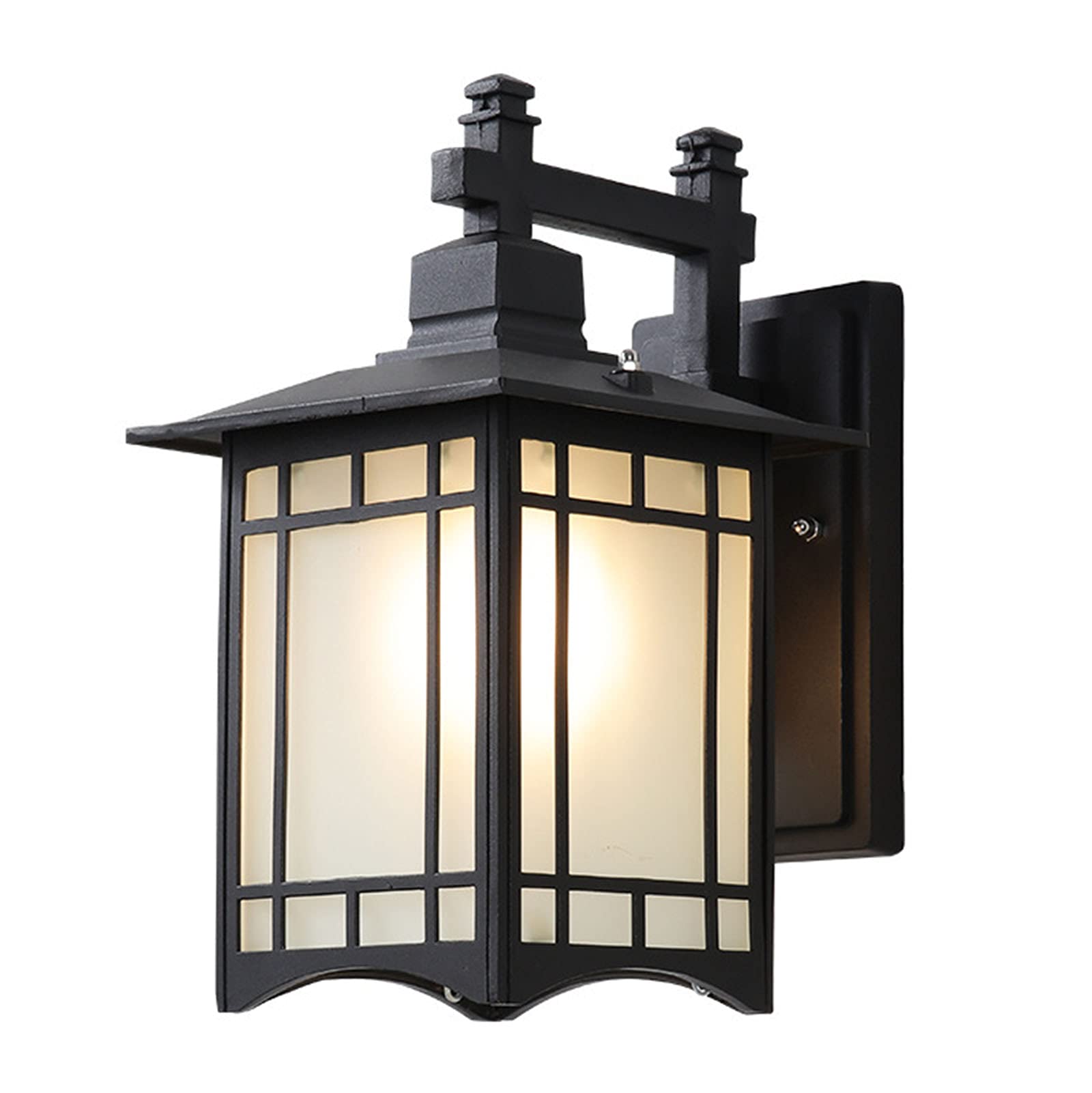 HGTYU Outdoor Weatherproof Wall Sconce Light Clear Glass Wall Light Villa Courtyard Corridor Aisle Wall Lamp Patio Lighting Fixture Wall Lantern Garden Decoration