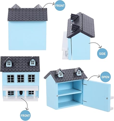 Miniatura 6 de Toyvian Casa de muñecas Casa de muñecas en miniatura Kit de casa de muñecas de madera Casas de pueblo de Navidad Modelo de casa de juguete de madera