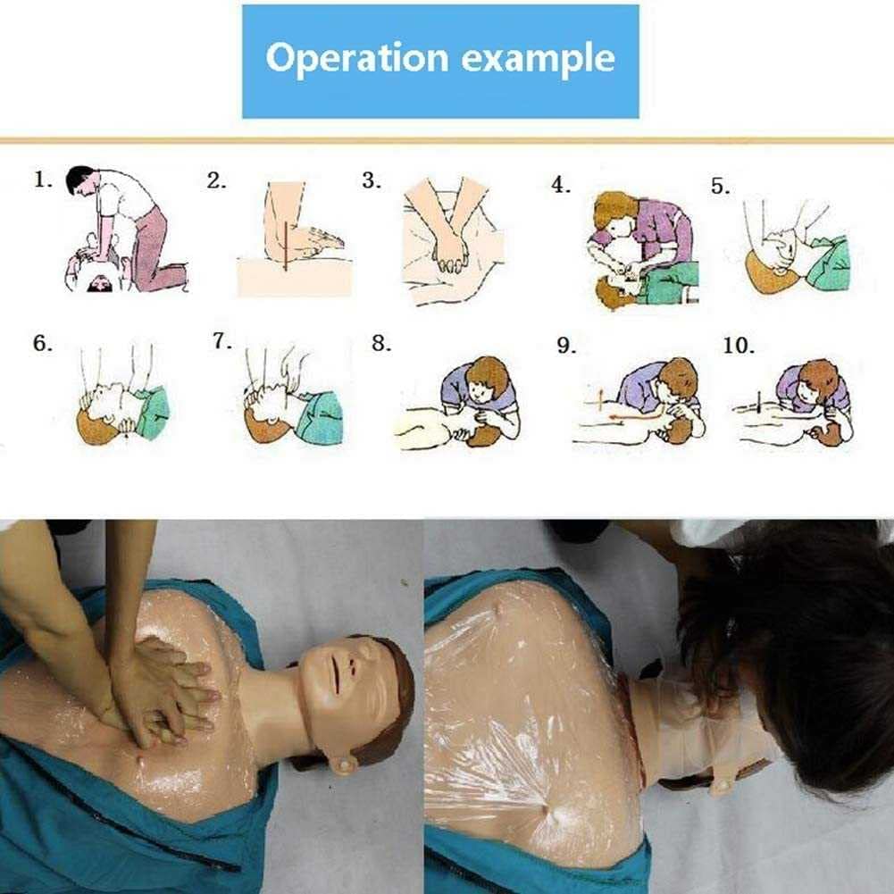 Modèle De Corps Humain Complet d'urgence Médicale Mannequin De Formation De Réanimation Premiers Soins Compressions Thoraciques Simulateur Formation À La Respiration Artificielle Éducatif