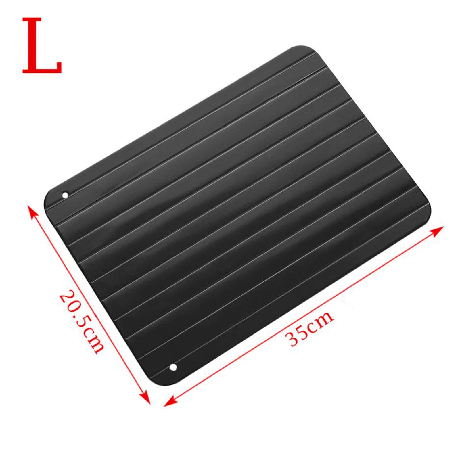 Lobwerk Plaque de décongélation Aluminium Noir Large pour congélateurs