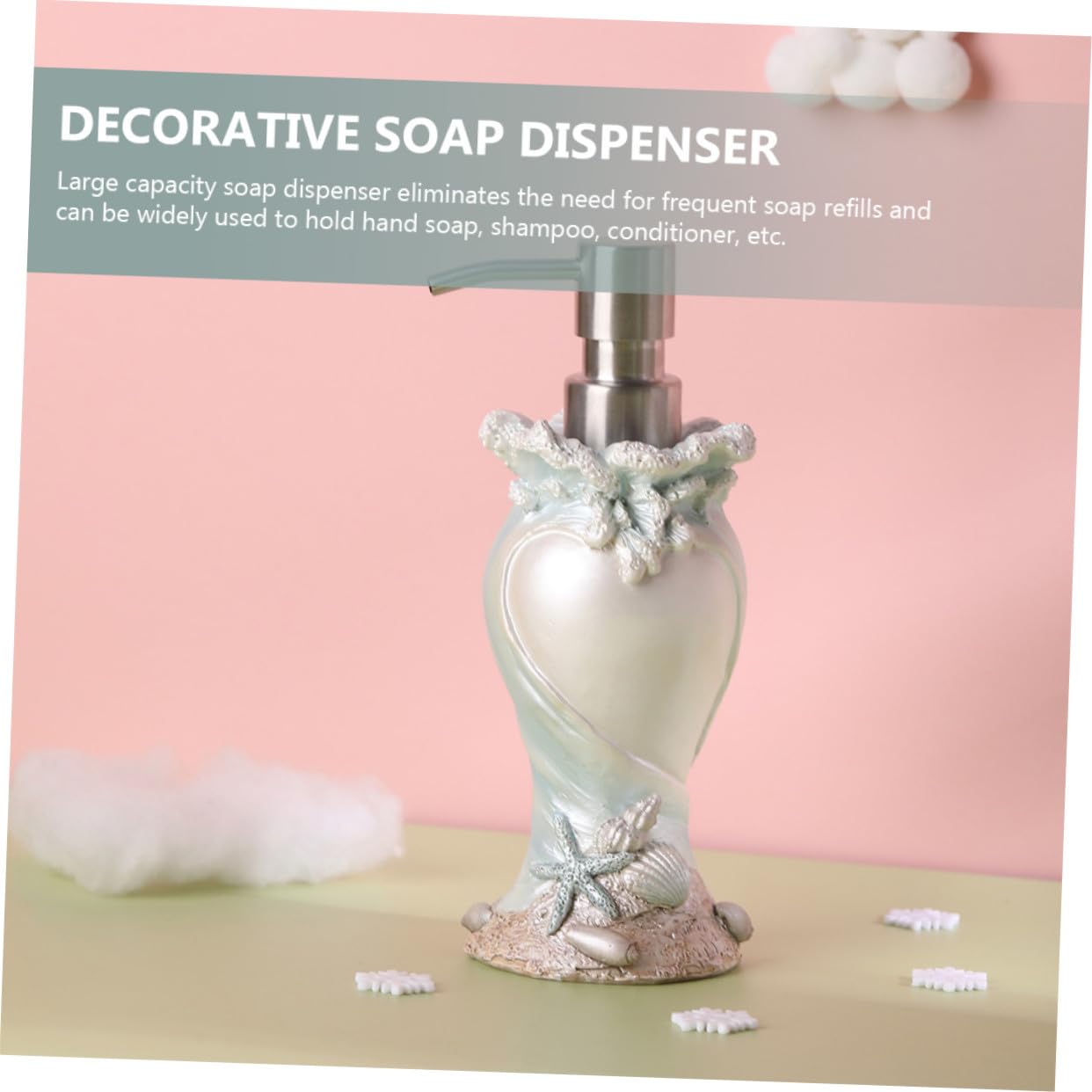 Dispenser di Sapone con Pompa in Acciaio Bottiglia Ricaricabile per Doccia e Lozione Design Ispirato per Bagno e Cucina Facile da Premere ed Elegante