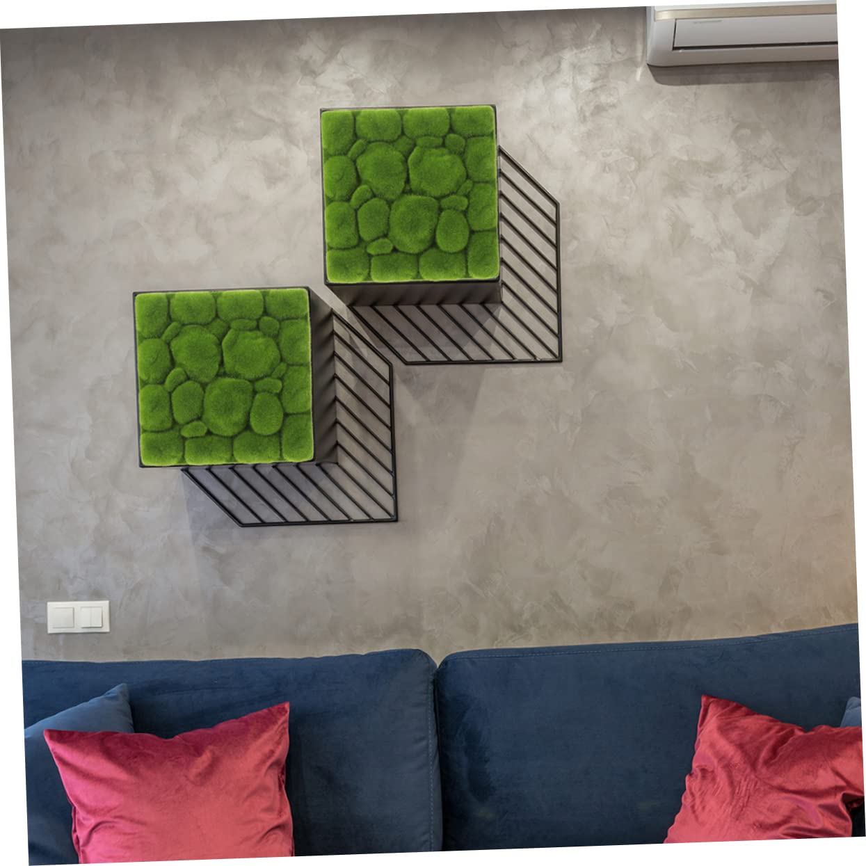 DECHOUS 6pièces Décoration Mousse Artificielle De Sphaigne Panneau De Plantes Végétales pour Fond De Mur Naturel pour Maison Et Événements