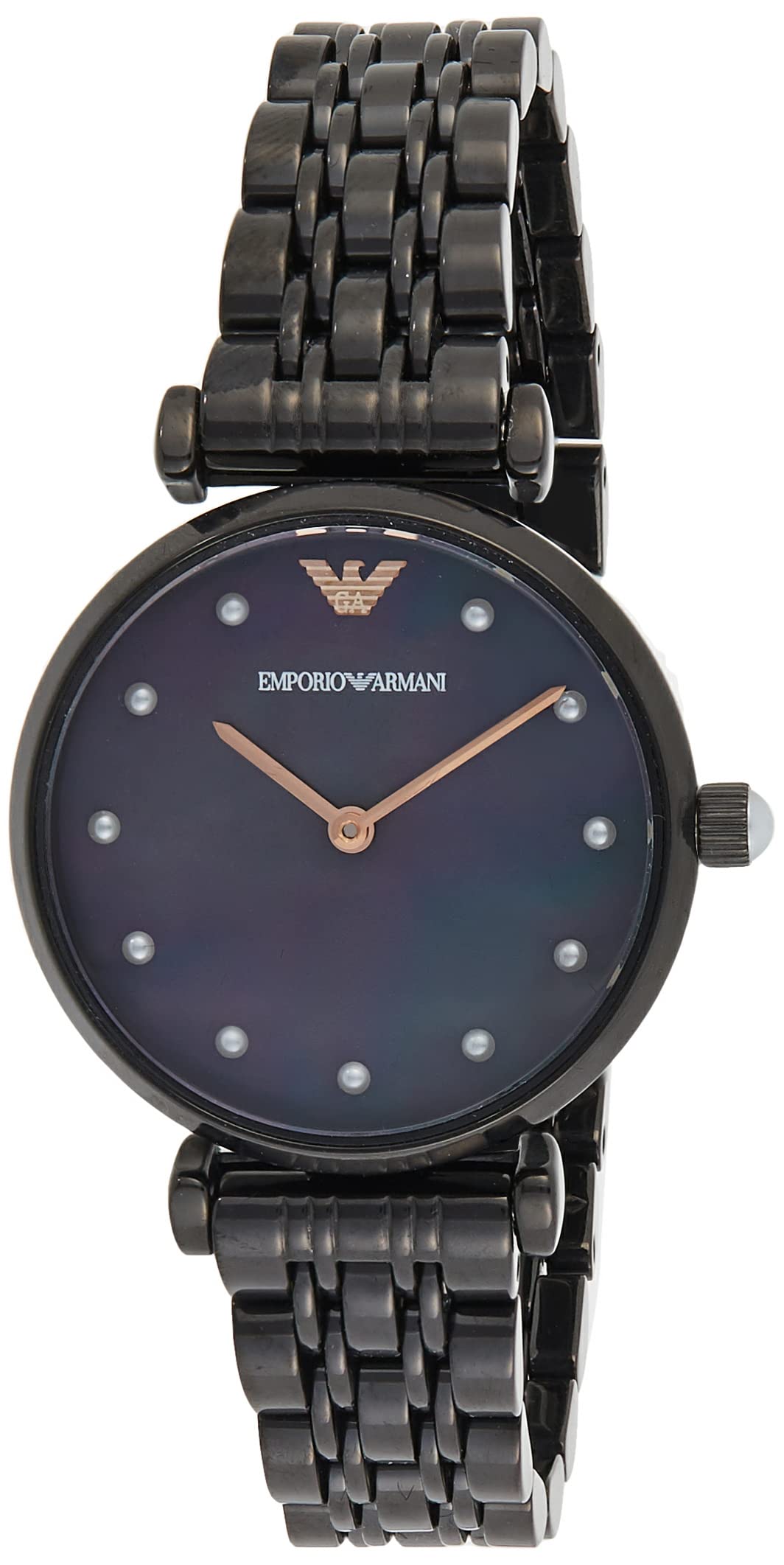 Emporio ArmaniWomen Black Dial Stainless Steel Analog Watch - AR11268