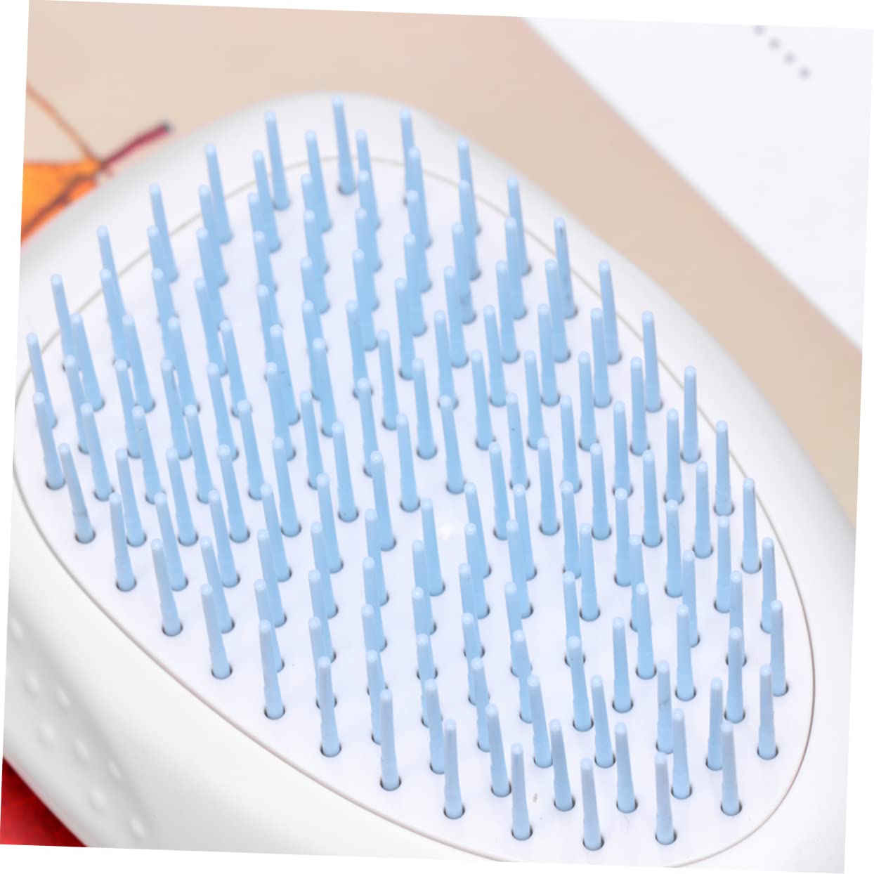 INOOMP 3piezas Cepillo Deshedding Para Peina Quitapelos Para Gatos y Herramienta De Limpieza Con Diseño Ergonómico y Lanyard Color Azul