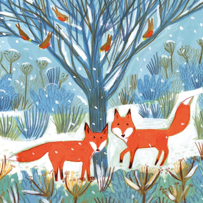 Museums & Galleries Pack of 20 Artistic Charity Christmas Cards, Woodland Animals, Lovely Illustration of a Winter Scene - Image 2