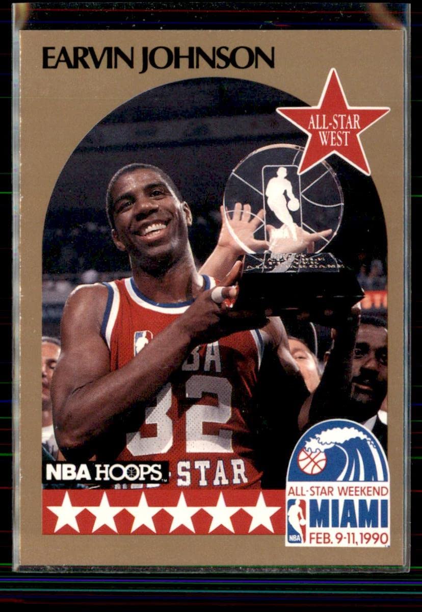 Amazon.com: Earvin Johnson Card #18 1990 All-Star West NBA