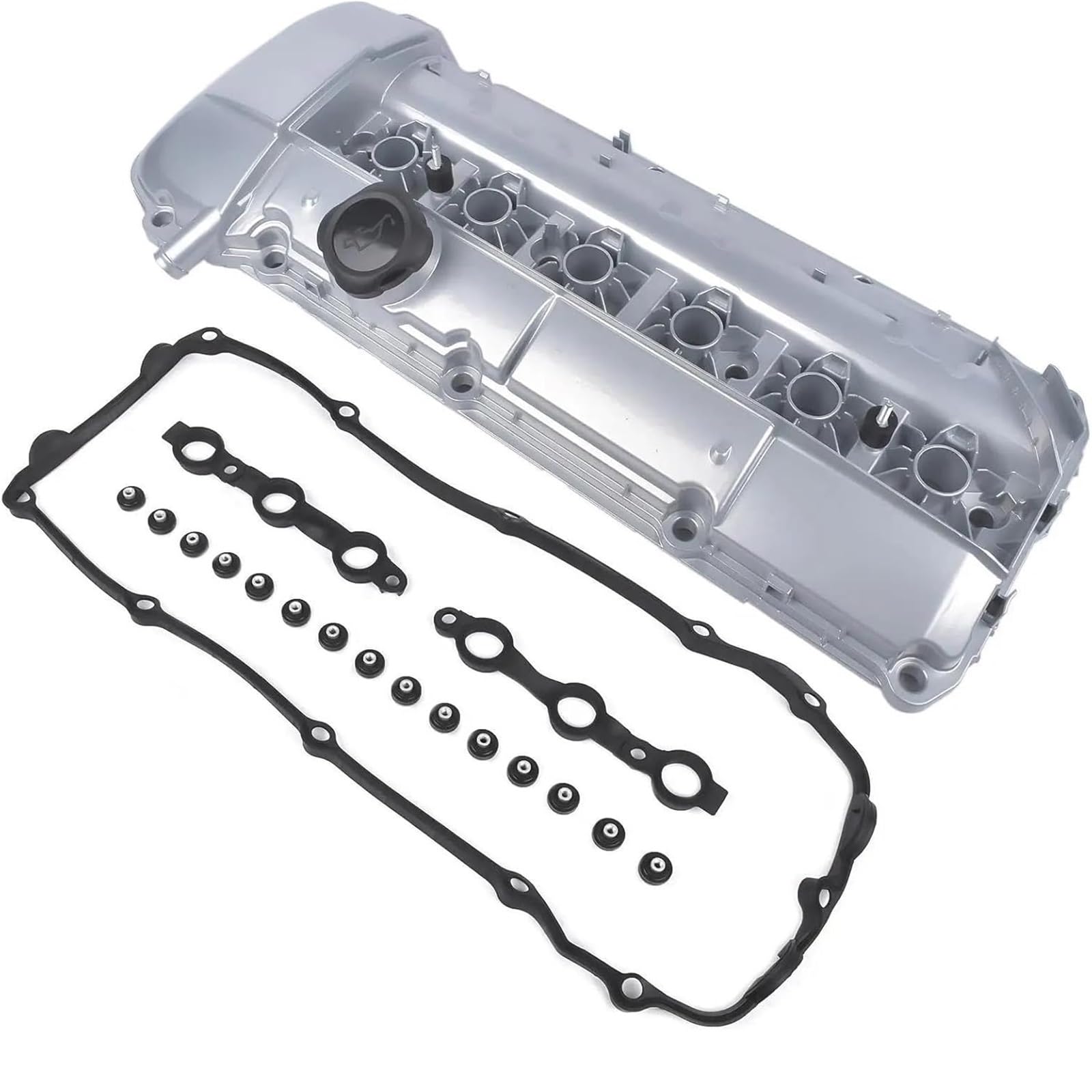 Cappucci per valvole pneumatici Tappo per bulloni guarnizione coperchio valvole motore in alluminio per BMW 2003-2006 per coperchio valvole motore