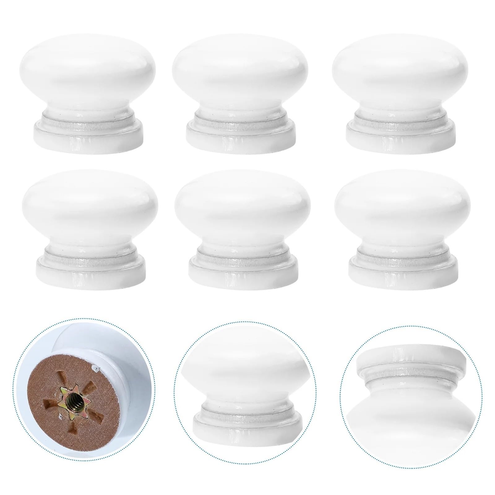 bogniga Handles 40Pcs Door Handles Mushroom Household Cabinet Wooden Drawer Pulls