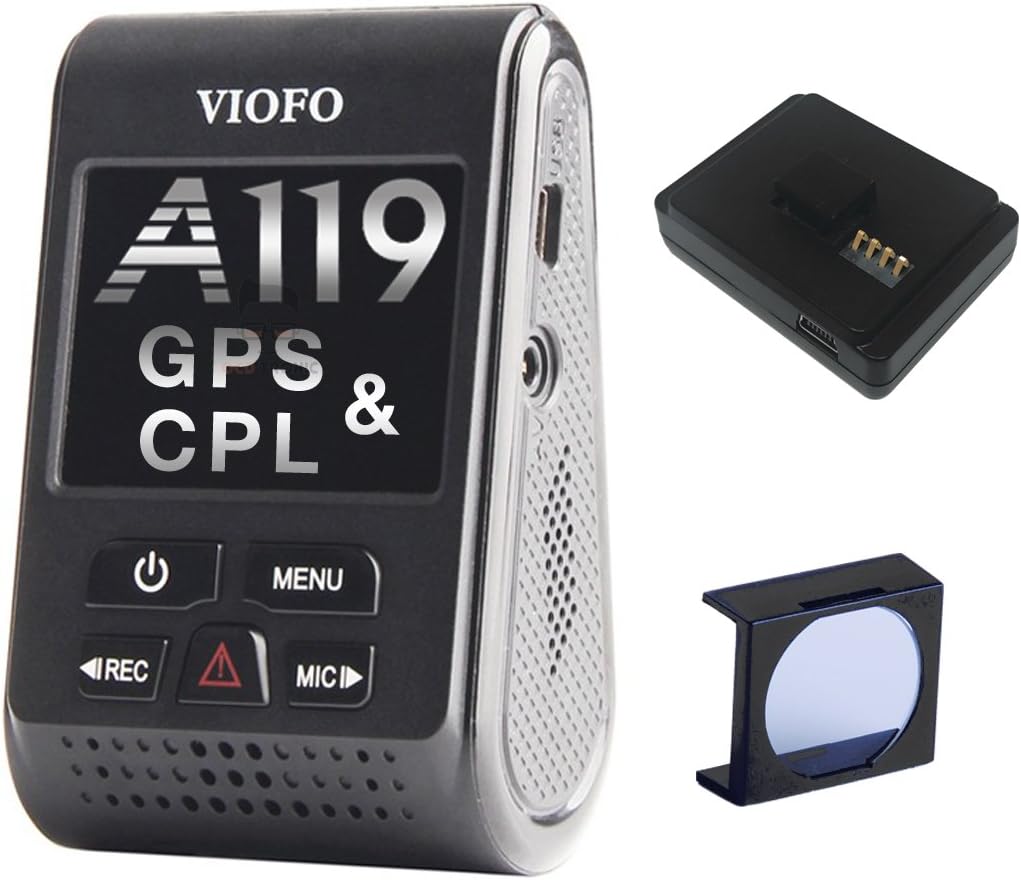 VIOFO A119 V2 Dash Camera with GPS Logger & CPL 2018 Edition (OCD Tronic Certified)