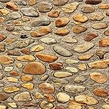 WPCBAA Wasserdicht Cobblestone 3D Bodenaufkleber Mall Wohnzimmer Flur Badezimmer Wandaufkleber abnehmbar Wandsticker Art Room (Größe: 50 cm x 60 cm)