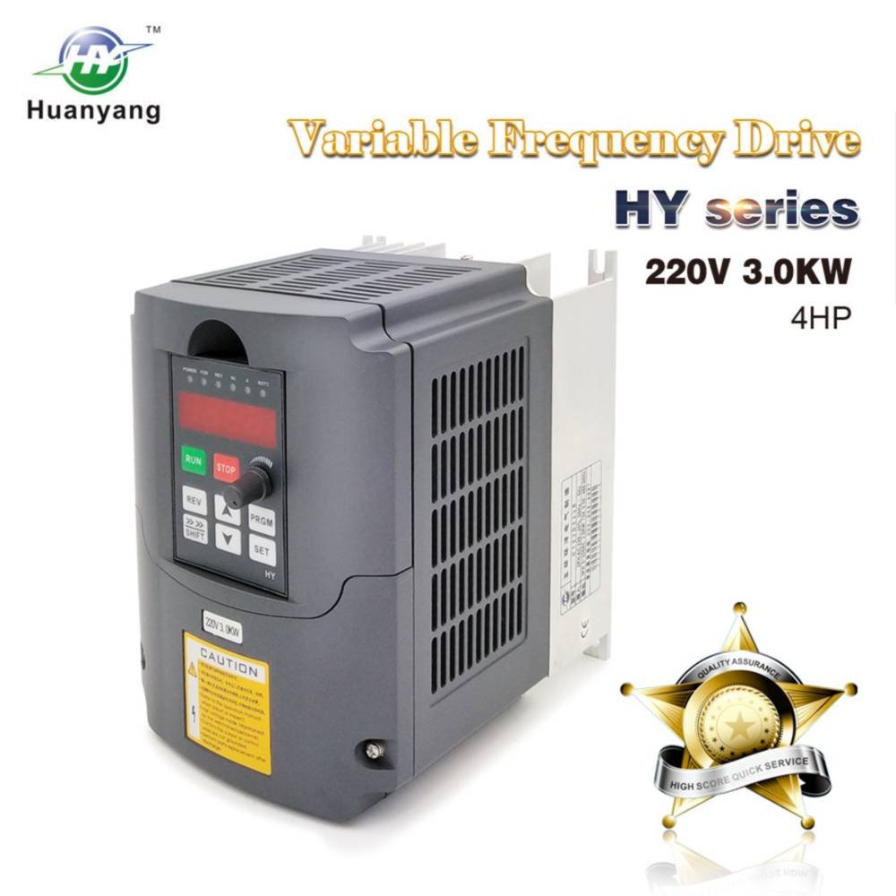 Huanyang VFD,Single to 3 Phase,Variable Frequency Drive,3kW 4HP 220V-230V Input/Output AC 13A for Motor/Spindle Speed Control,HY Series