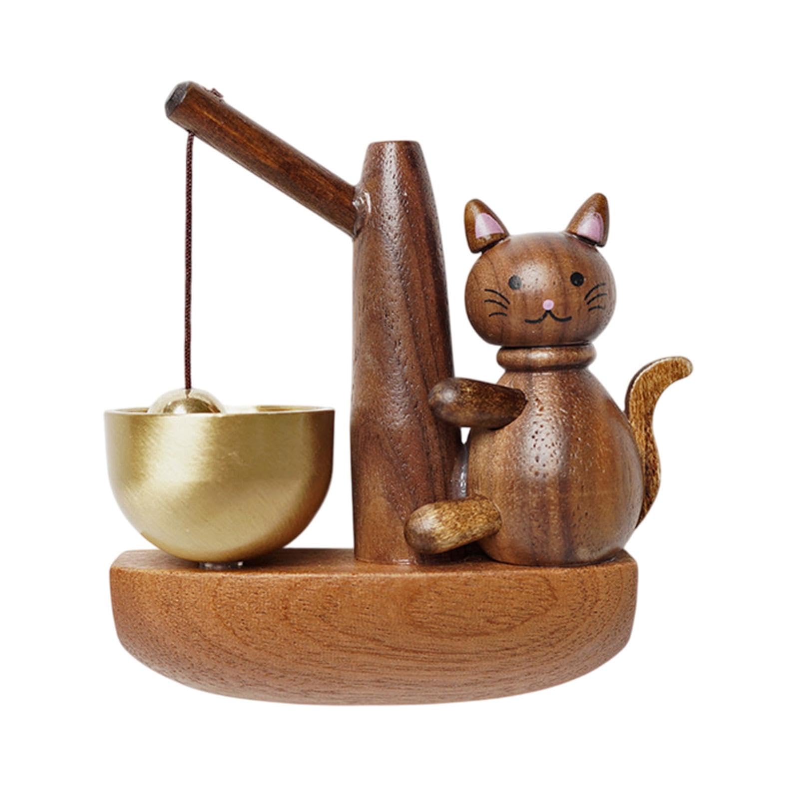Shopkeepers Bell for Door Opening Playful Cat Door Chime for Room Cafe Store Brown-image-24
