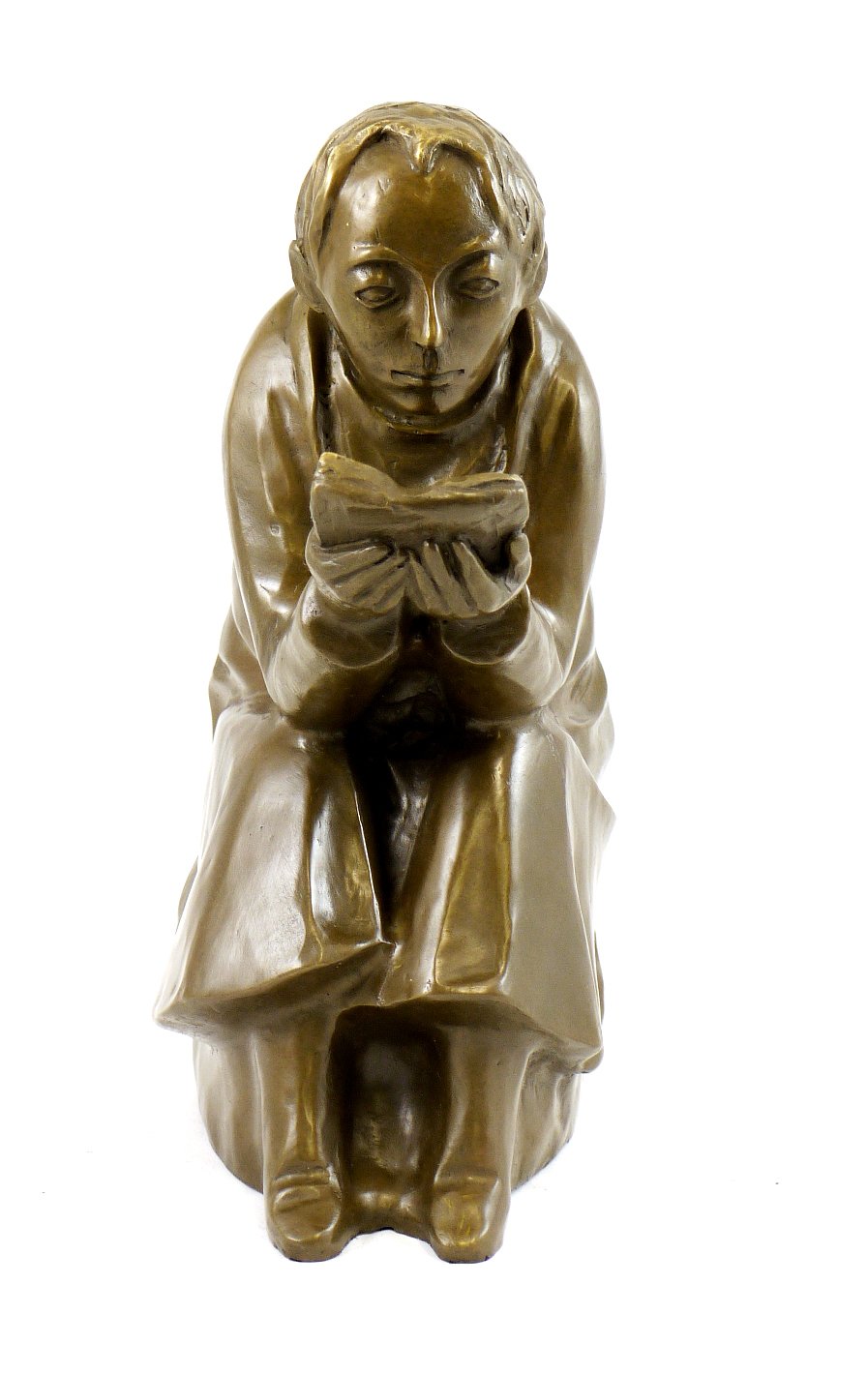 Kunst & Ambiente - Der Buchleser (1936) - Ernst Barlach Skulptur - Echte Bronze signiert - Bronzefigur Güstrow - Deko Figuren - Edel Statue