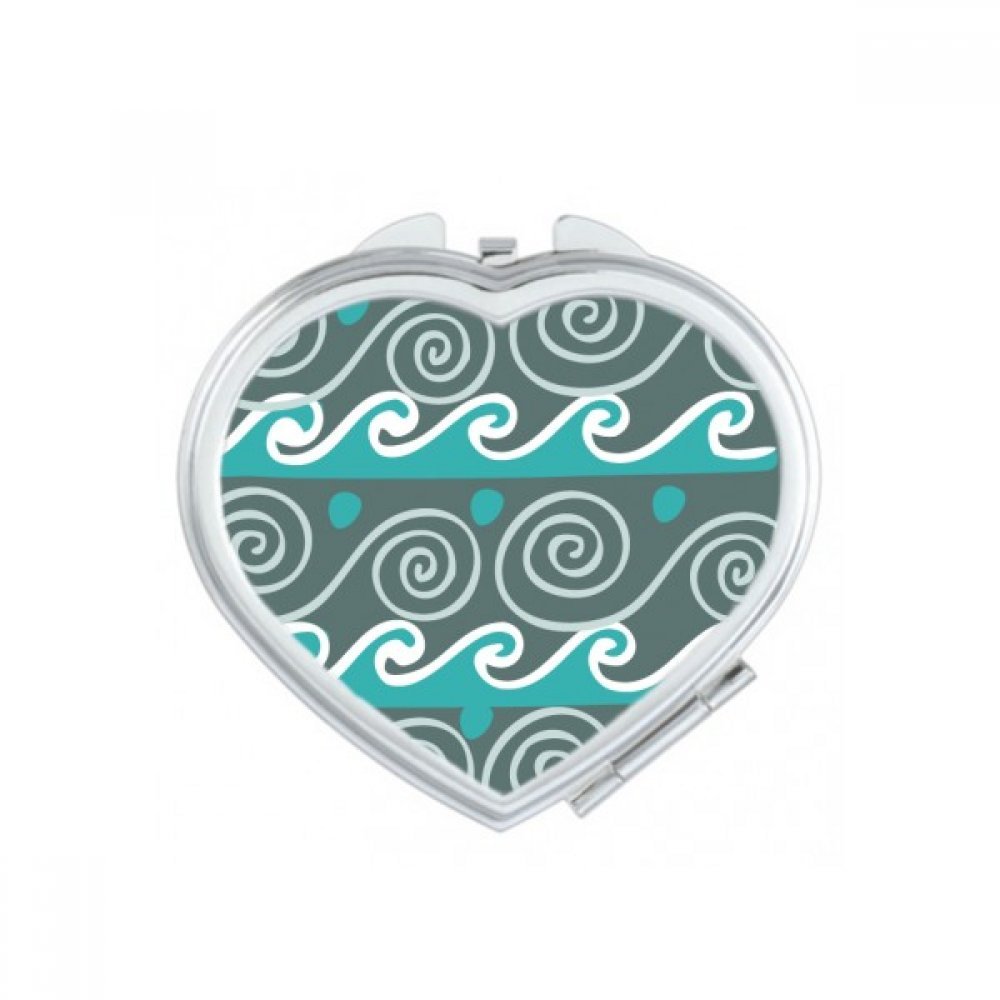 Miroir de poche bleu totem Mexique compact petit miroir maquillage dessin